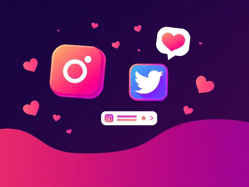 Ilustração de redes sociais e contato
